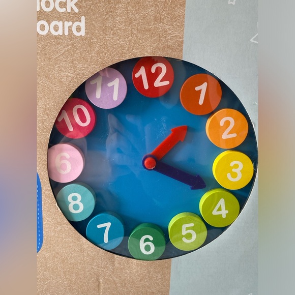 Jumini Wooden Whale Clock and Chalkboard - Picture 5 of 7